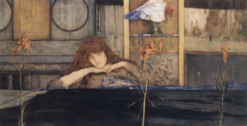 Fernand Khnopff I Lock My Door Upon Myself china oil painting image